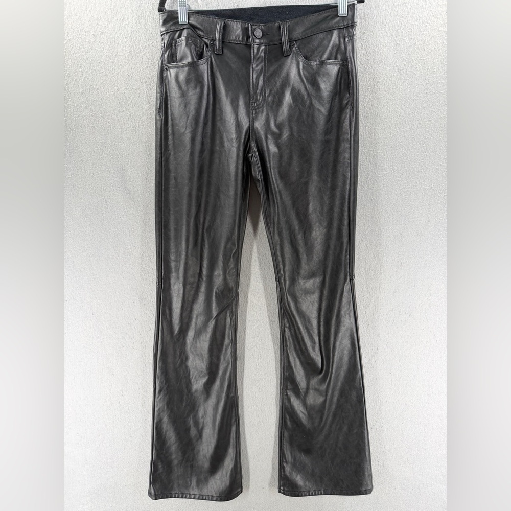 Gap Faux Leather‎ Pants Womens 8/29 Baby Boot Bootcut Vegan Minimalist Chic Moto